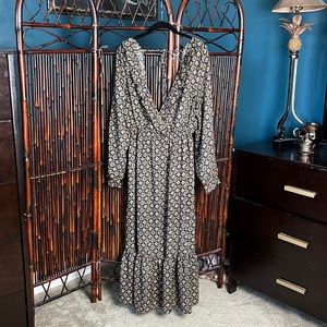 Shein Printed Maxi w/ Open Back